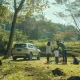 Family enjoying safari adventure during African family travel